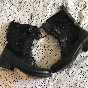 Aldo “military” boots with jems